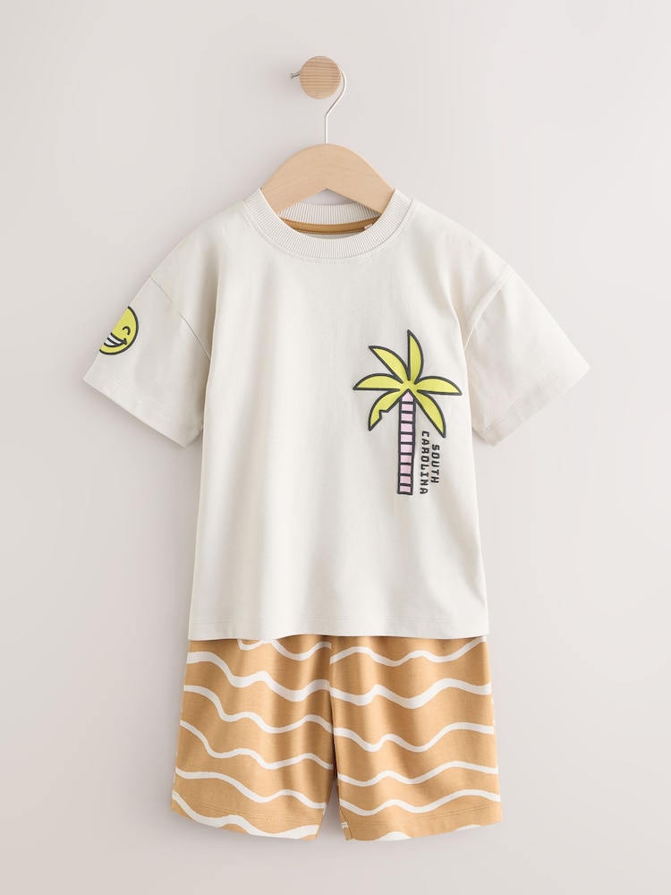 Blue/Brown Short Pyjamas 3 Pack (9mths-12yrs) - Image 7 of 16
