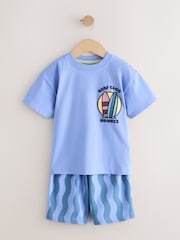 Blue/Brown Short Pyjamas 3 Pack (9mths-12yrs) - Image 8 of 16