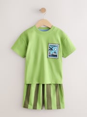 Blue/Brown Short Pyjamas 3 Pack (9mths-12yrs) - Image 9 of 16