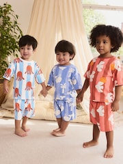 Multi Sea Creature Short Pyjamas 3 Pack (9mths-10yrs) - Image 6 of 12