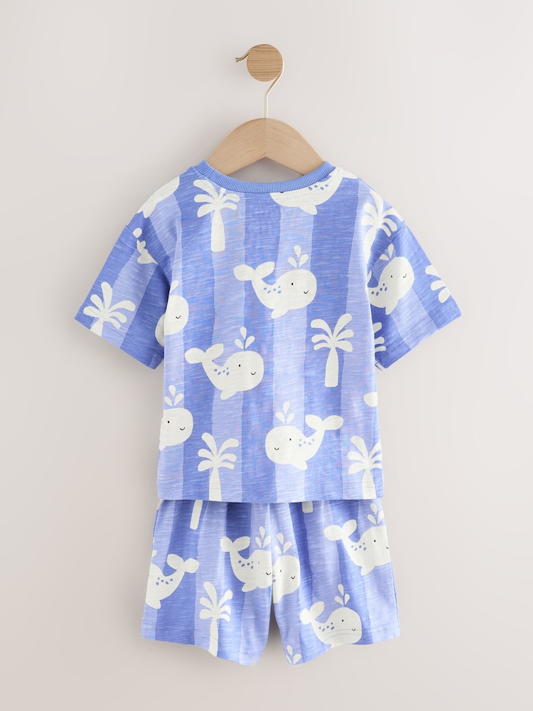 Multi Sea Creature Short Pyjamas 3 Pack (9mths-10yrs) - Image 8 of 12