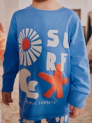 Multi Bright Surf Potisk; vzorec - 3 Pack mehek in prijeten na dotik Pižame (9mths-8yrs) - Slika 5 iz 8