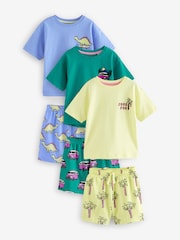 Multi Bright Miami Beach Short Pyjamas 3 Pack (9mths-8yrs) - Image 1 of 9