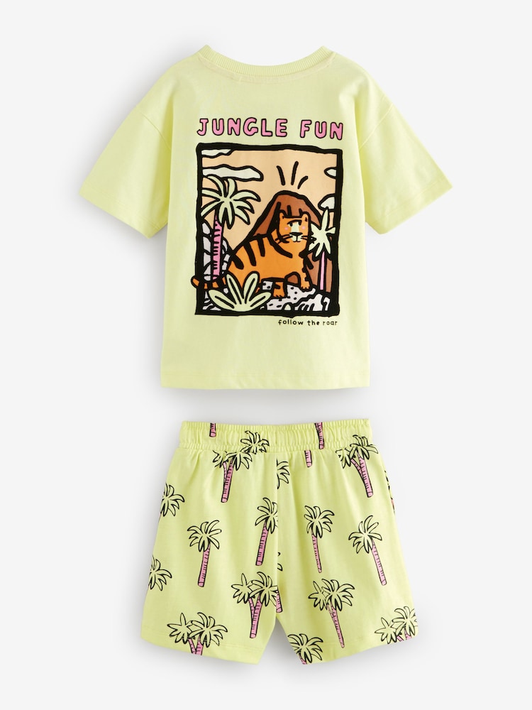 Multi Bright Miami Beach Short Pyjamas 3 Pack (9mths-8yrs) - Image 3 of 9