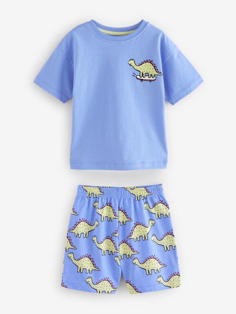 Multi Bright Miami Beach Short Pyjamas 3 Pack (9mths-8yrs) - Image 4 of 9