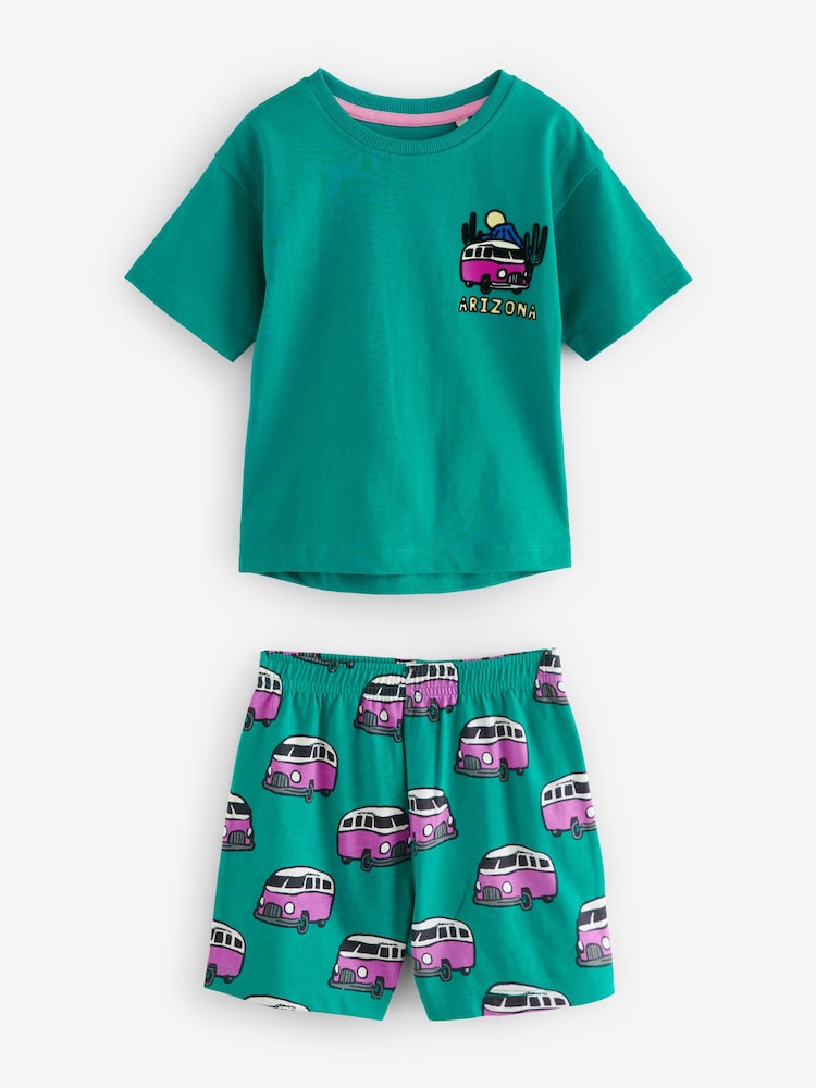 Multi Bright Miami Beach Short Pyjamas 3 Pack (9mths-8yrs) - Image 7 of 9