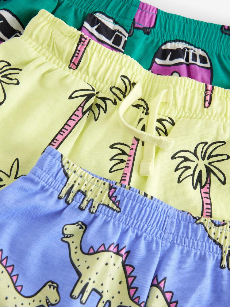 Multi Bright Miami Beach Short Pyjamas 3 Pack (9mths-8yrs) - Image 9 of 9
