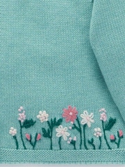 Purebaby Green Floral Detail Cardigan - Image 4 of 4