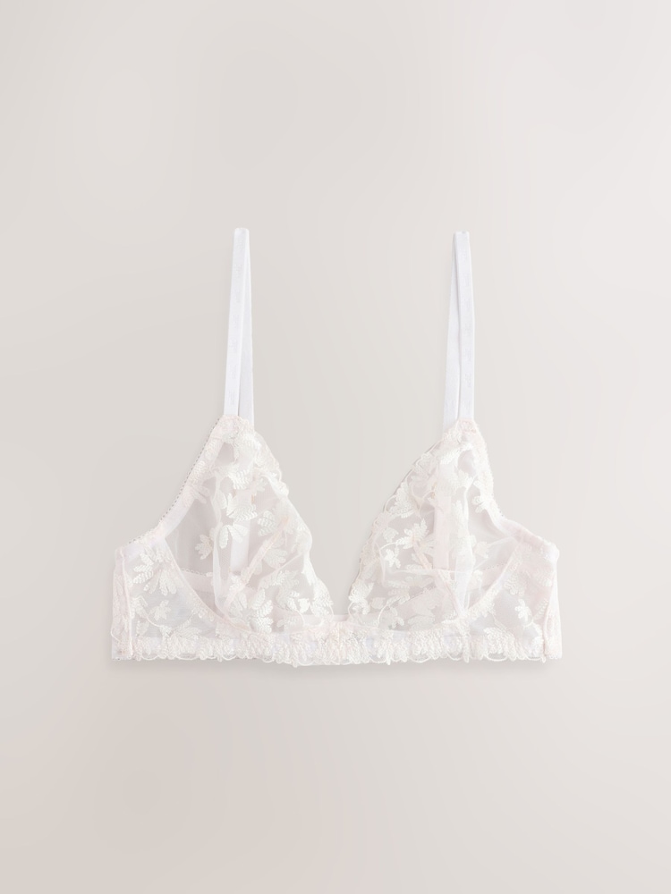 Buy Cream Bralette Floral Print Lace Bra from the Next UK