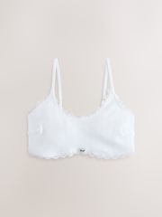 self. White Pointelle Bralette - Image 1 of 3