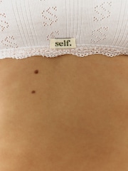 self. White Pointelle Bralette - Image 4 of 7