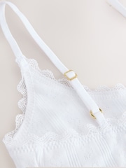 self. White Pointelle Bralette - Image 7 of 7