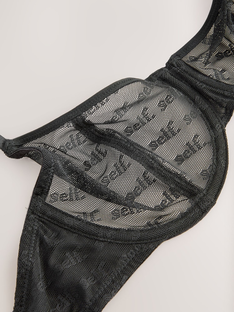 Schwarz - All-Over Logo Mesh Bra - Image 11 of 11