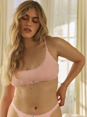 self. Pink Pointelle Bralette - Image 1 of 8
