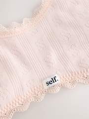 self. Pink Pointelle Bralette - Image 7 of 8