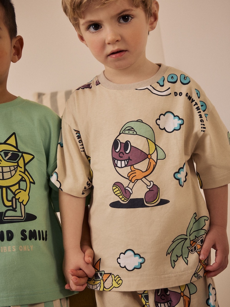 Schwarz & Grün - Kurze Pyjamas, 3er-Pack (9 Monate–12 Jahre) - Bild 2 von 4 Schwarz & Grün - Kurze Pyjamas, 3er-Pack (9 Monate–12 Jahre) - Bild 2 von 4