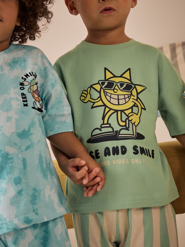 Schwarz & Grün - Kurze Pyjamas, 3er-Pack (9 Monate–12 Jahre) - Bild 4 von 4 Schwarz & Grün - Kurze Pyjamas, 3er-Pack (9 Monate–12 Jahre) - Bild 4 von 4
