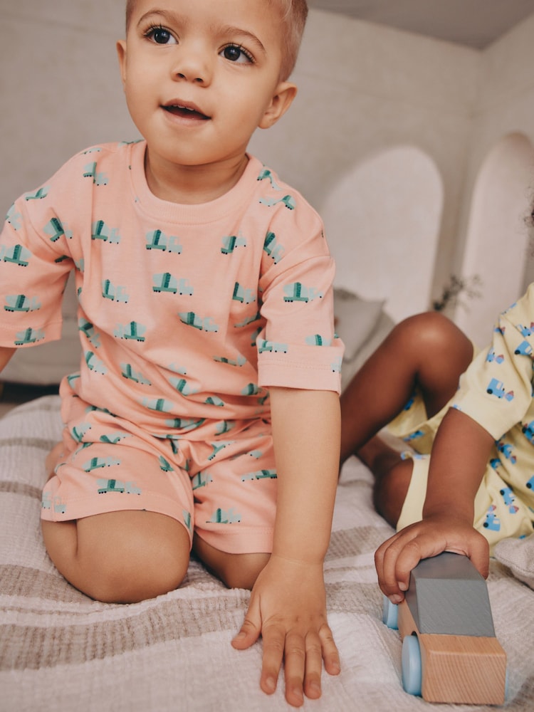 Multi Bright Transport Short Pyjamas 3 Pack (9mths-8yrs) - Image 3 of 6