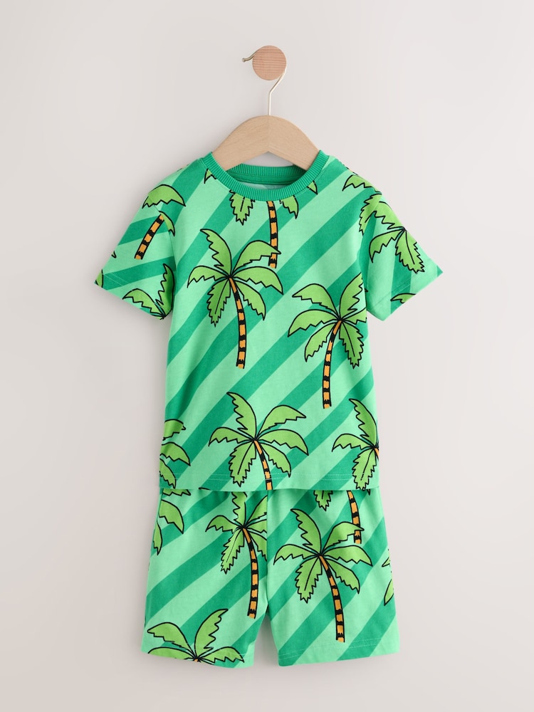 Blue/ Green/ Grey Surf van Short Pyjamas 3 Pack (9mths-8yrs) - Image 9 of 13