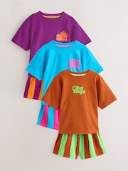 Transporte Multi Bright - Pacote 3 de pijamas curtos (9meses a12anos) - Imagem 1 de 3