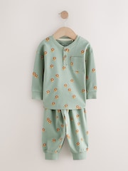 Blue/Ecru 3 Pack Oversized Pyjamas (9mths-10yrs) - Image 7 of 9