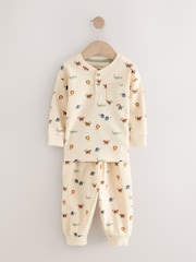 Blue/Ecru 3 Pack Oversized Pyjamas (9mths-10yrs) - Image 6 of 9