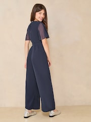Lipsy Navy Blue Embellished Occasion Jumpsuit (5-16yrs) - Image 2 of 4
