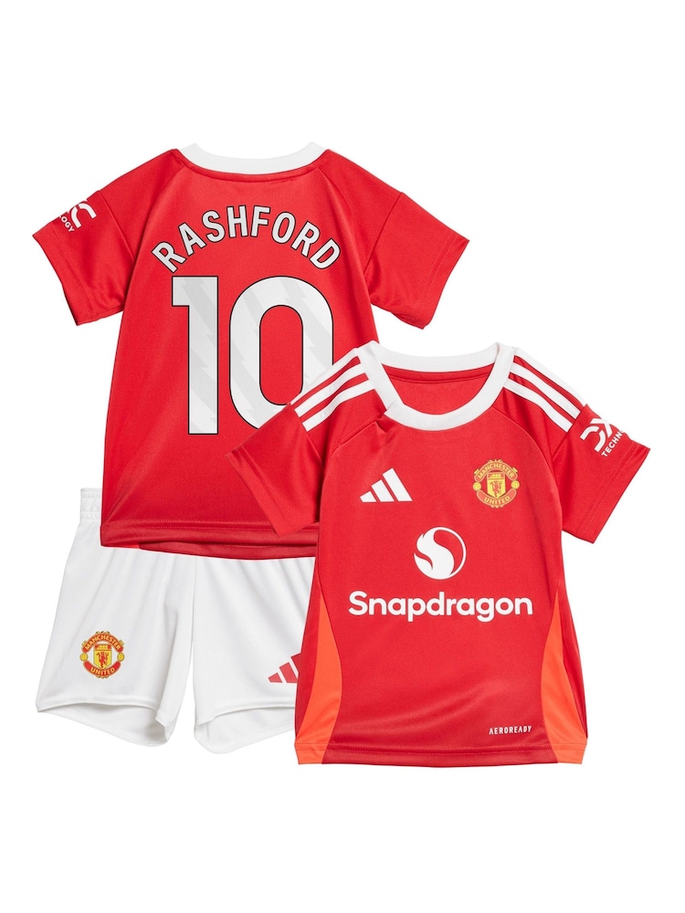 adidas Red Baby Manchester United Home Kit Shirt 2024-25 - Image 1 of 3