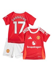 adidas Red Baby Manchester United Home Kit Shirt 2024-25 - Image 1 of 3
