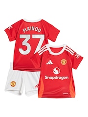 adidas Red Baby Manchester United Home Football Kit 2024-25 - Image 1 of 3
