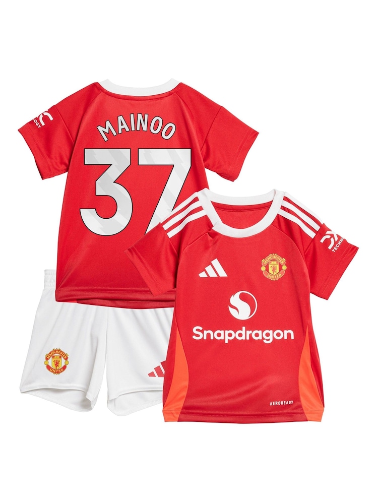 adidas Red Baby Manchester United Home Football Kit 2024-25 - Image 1 of 3
