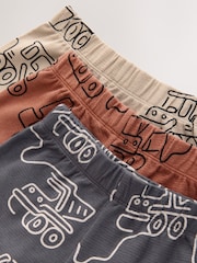 Green/Grey Linear Vehicle Short Pyjamas 3 Pack (9mths-10yrs) - Image 8 of 8
