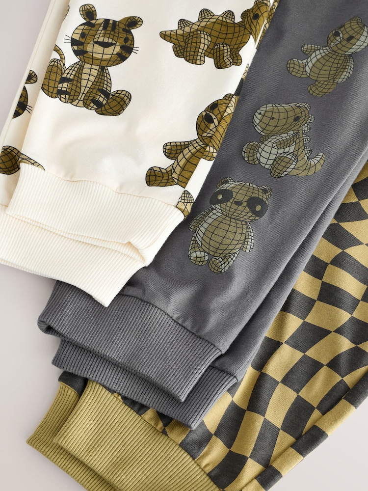 Green/Ecru 3 Pack Relaxed Fit Pyjamas (9mths-10yrs) - Image 13 of 13