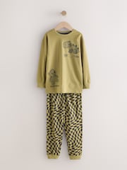 Green/Ecru 3 Pack Relaxed Fit Pyjamas (9mths-10yrs) - Image 9 of 13