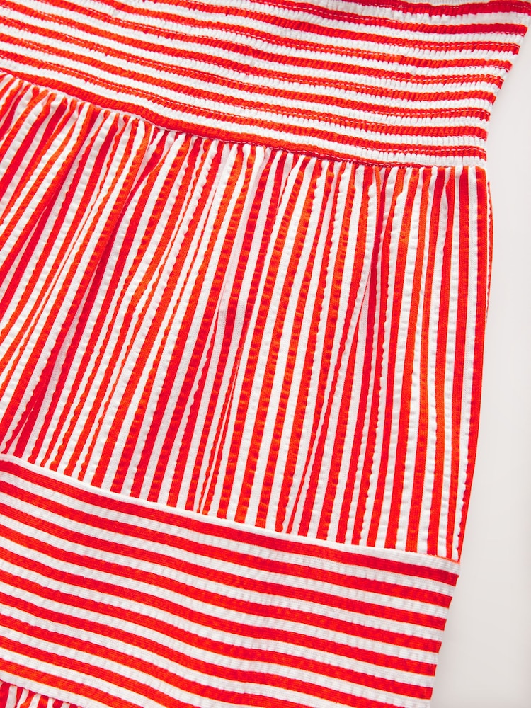 Bande rouge/blanche - 100{Jupe longue à volants en coton (0 %) - Image 7 of 8