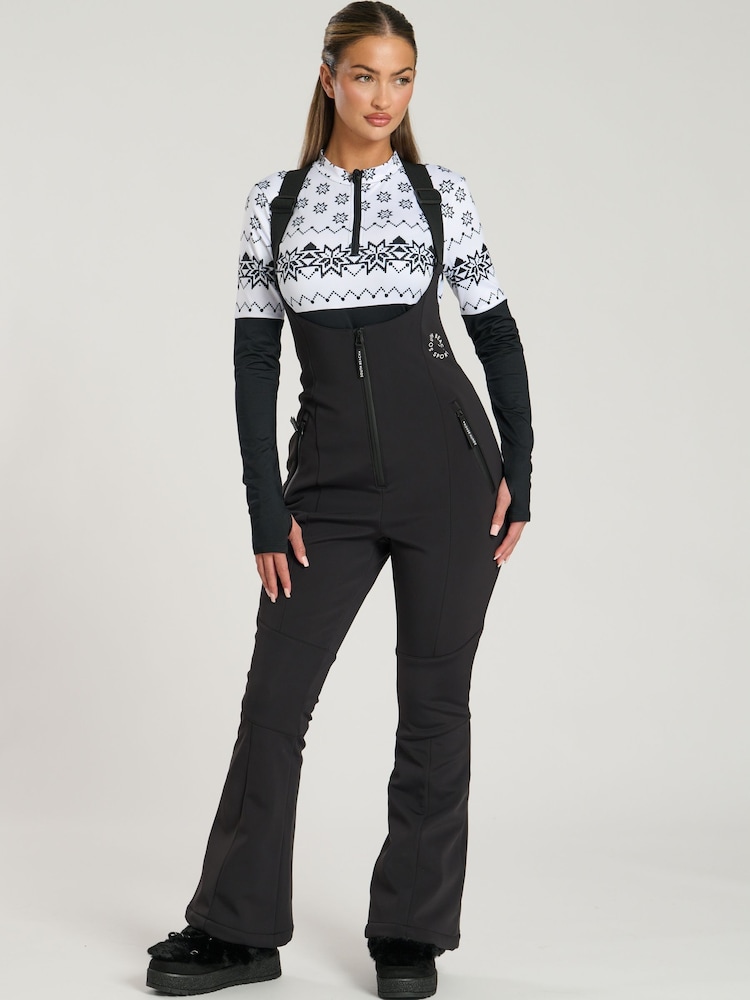 South Beach Black Ski Salopettes - Image 1 of 6