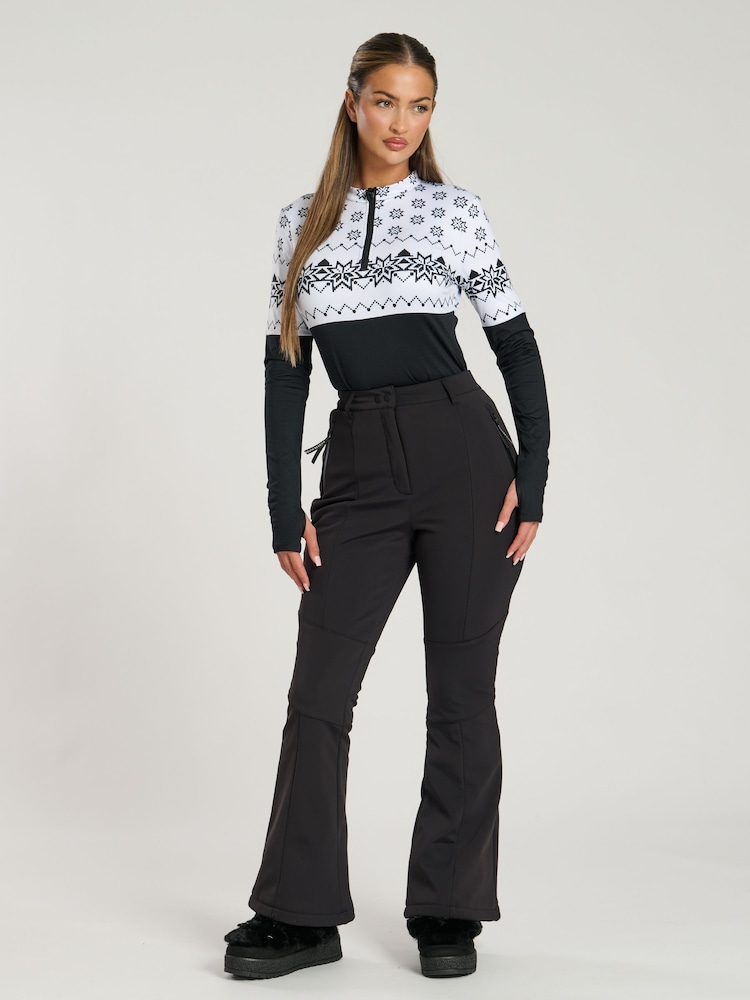 South Beach Black Ski Flared Trousers - Image 1 of 6