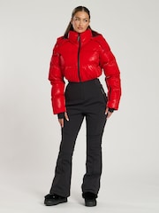 South Beach Red Padded Jacket And Flare Trousers - Image 1 of 6