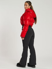 South Beach Red Padded Jacket And Flare Trousers - Image 2 of 6