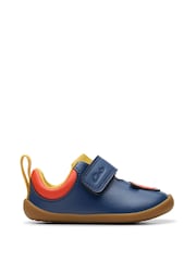 Clarks Blue Standard Fit (F) First Walker Safari T Shoes - Image 1 of 7