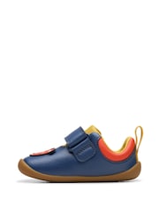 Clarks Blue Standard Fit (F) First Walker Safari T Shoes - Image 2 of 7