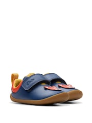 Clarks Blue Standard Fit (F) First Walker Safari T Shoes - Image 3 of 7