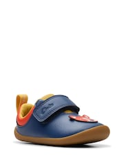 Clarks Blue Standard Fit (F) First Walker Safari T Shoes - Image 4 of 7