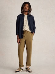 White Stuff Green Wren Drawstring 100% Cotton Trousers - Image 1 of 6