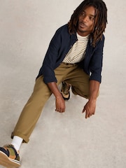 White Stuff Green Wren Drawstring 100% Cotton Trousers - Image 2 of 6