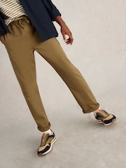White Stuff Green Wren Drawstring 100% Cotton Trousers - Image 3 of 6