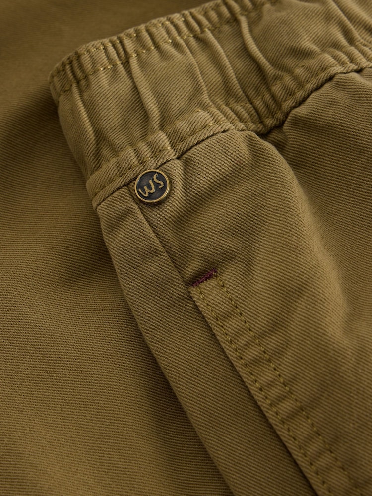 White Stuff Green Wren Drawstring 100% Cotton Trousers - Image 6 of 6