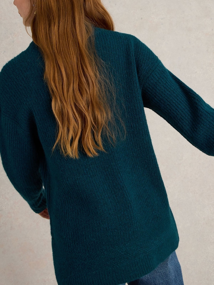 White Stuff Green Lovely Rib Jumper - Image 2 of 6 White Stuff Green Lovely Rib Jumper - Image 2 of 6