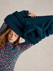 White Stuff Green Lovely Rib Jumper - Image 4 of 6