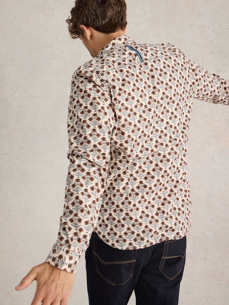 White Stuff Natural Large Dandelion Printed Shirt - Image 2 of 5